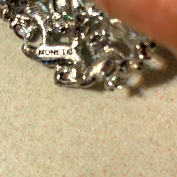 Vintage Monet rhinestone holiday broach (440) - Picture 4 of 5